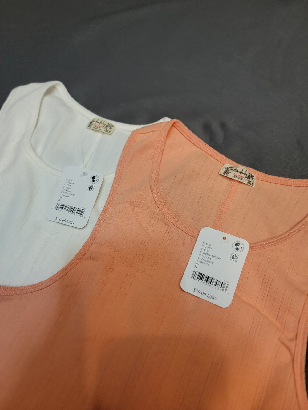 NWT Intimately Free People Ribbed Tank Top Set Of 2 - Picture 3 of 3